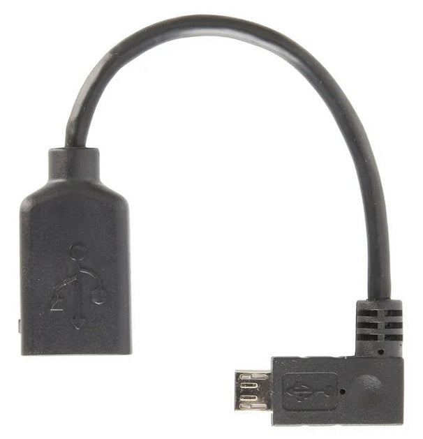 USB2.0 OTG Female A Plug to Right-Angle Micro Male B Plug WC7725