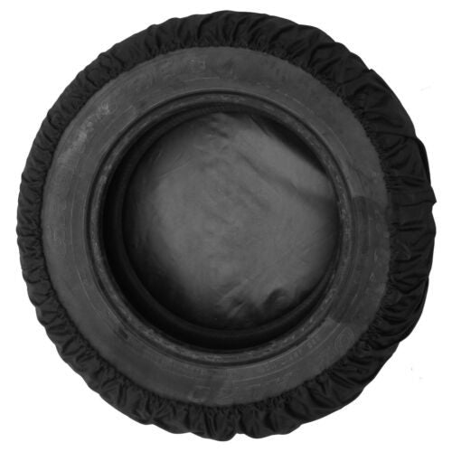 VINYL LEATHER SPARE WHEEL COVER FERN BLACK 16 inch