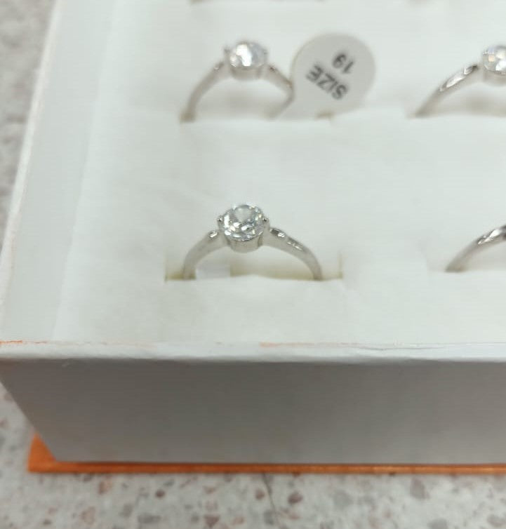 24pcs Artificial Silver Toned Rings