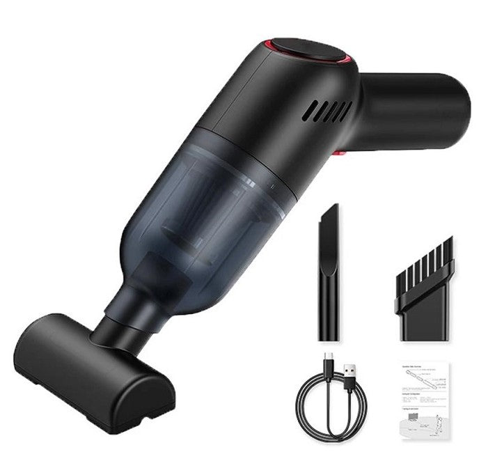 Wireless Handheld Car Vacuum Cleaner with 8000Pa Suction - Black