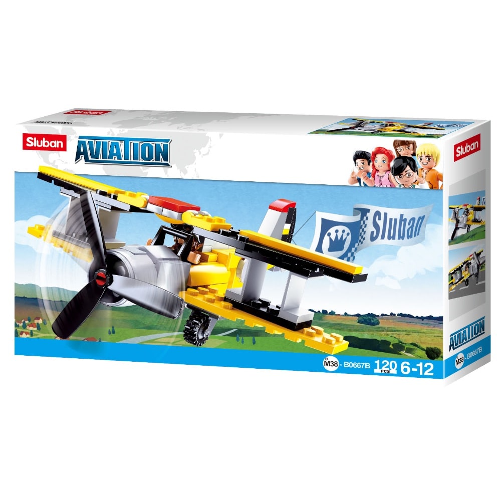 Local Kiwi Deals Baby Gears SLUBAN AVIATION BIPLANE M38-B0667B 120PCS