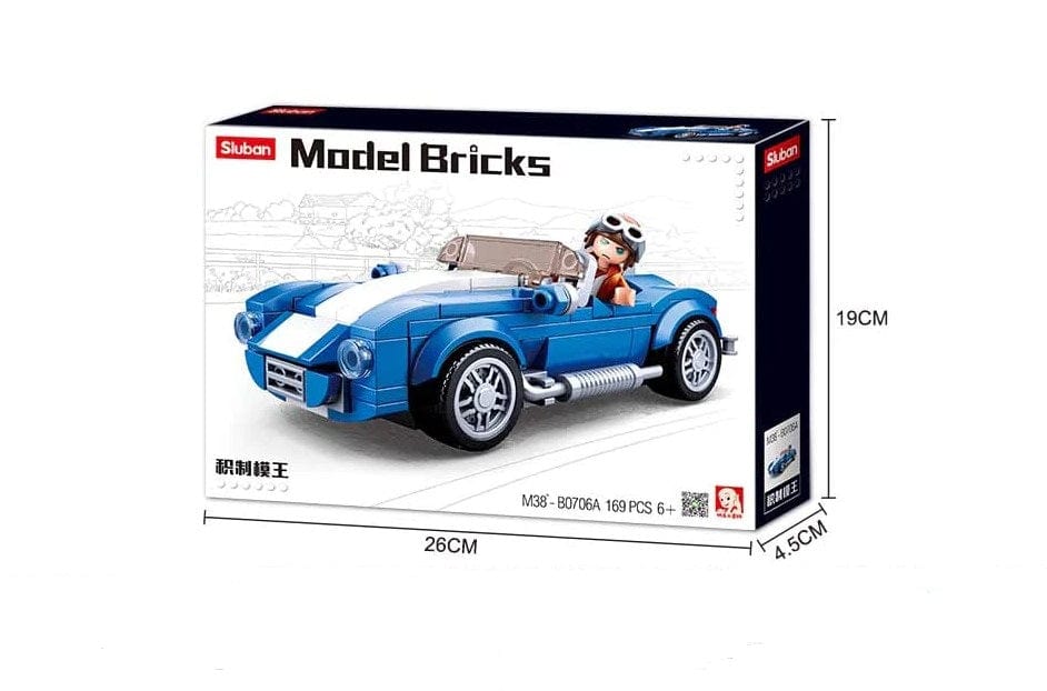 Local Kiwi Deals Baby Gears SLUBAN MODELBRICKS BLUE RACE CAR 169 PCS M38-B0706A