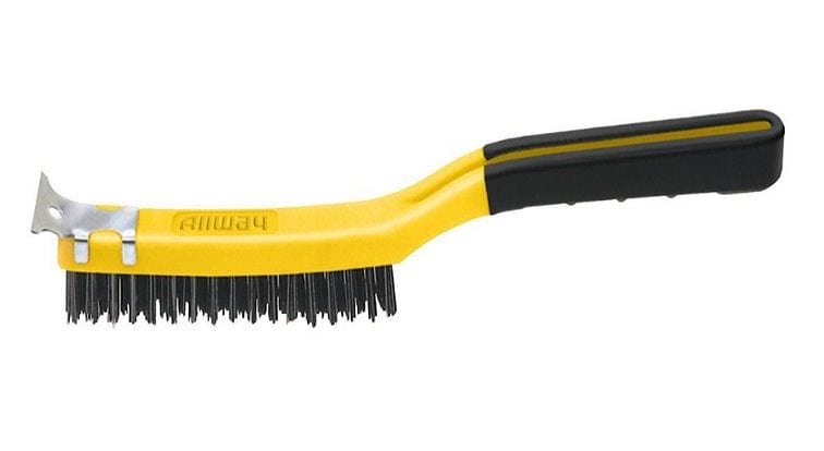 Local Kiwi Deals Building & Renovation ALLWAY SOFT GRIP CARBON STEEL WIRE BRUSH WITH SCRAPER SB319