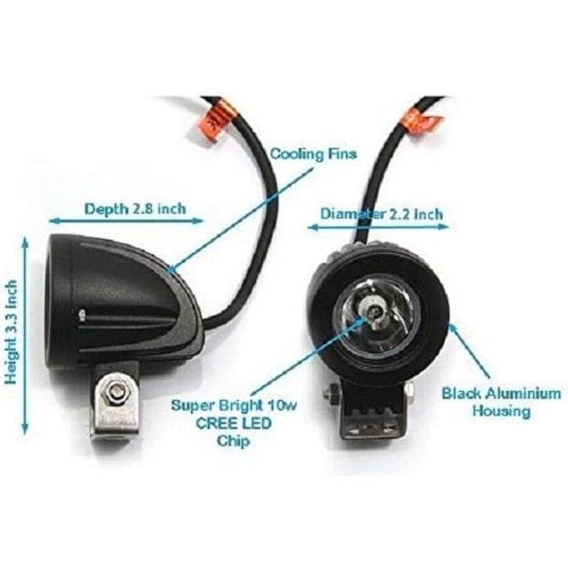 Local Kiwi Deals Car Parts & Accessories 10W 2INCH ROUND LED SPOT POD LIGHTS (2 PACK)
