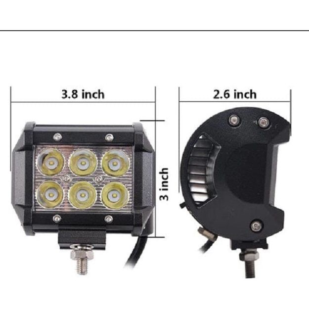 Local Kiwi Deals Car Parts & Accessories 18W 6LED CREE LED SPOT LIGHT BAR (2 PACK)