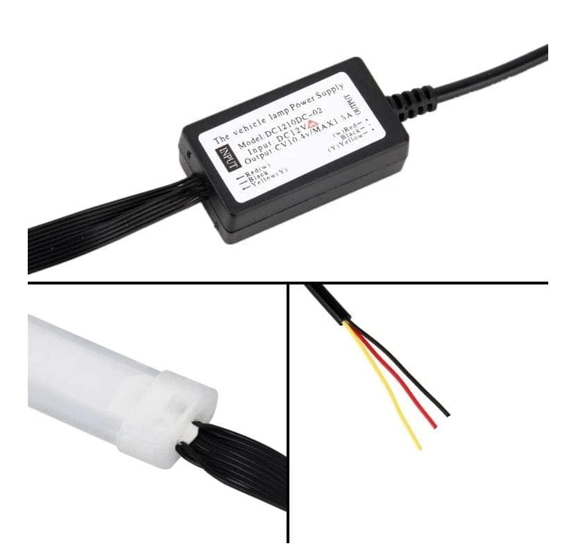 Local Kiwi Deals Car Parts & Accessories LED DRL Daytime Running Lights with Amber Indicator Running Flash 45cm 2 Pack