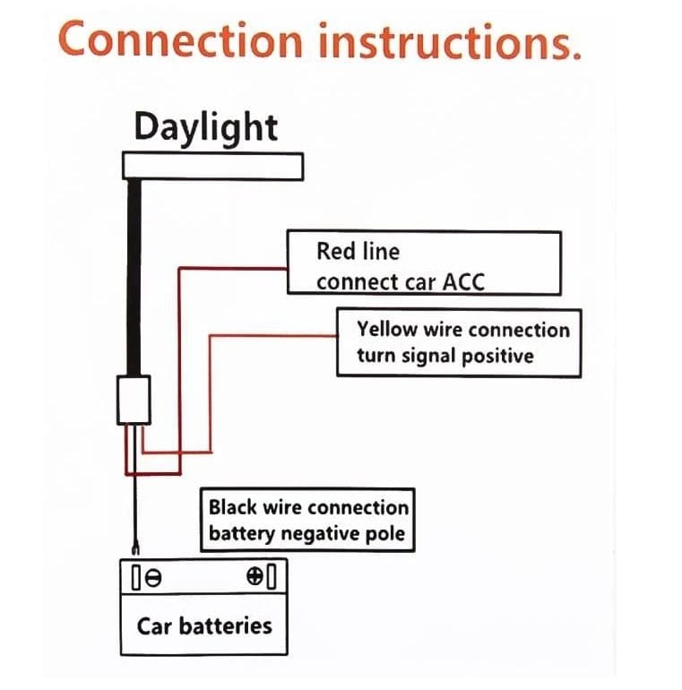 Local Kiwi Deals Car Parts & Accessories LED DRL Daytime Running Lights with Amber Indicator Running Flash 45cm 2 Pack
