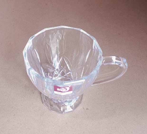 Local Kiwi Deals Kitchen & Dining DELI GLASSWARE CRYSTAL CLEAR GLASS CUP WITH SOLID HANDLE 170ML