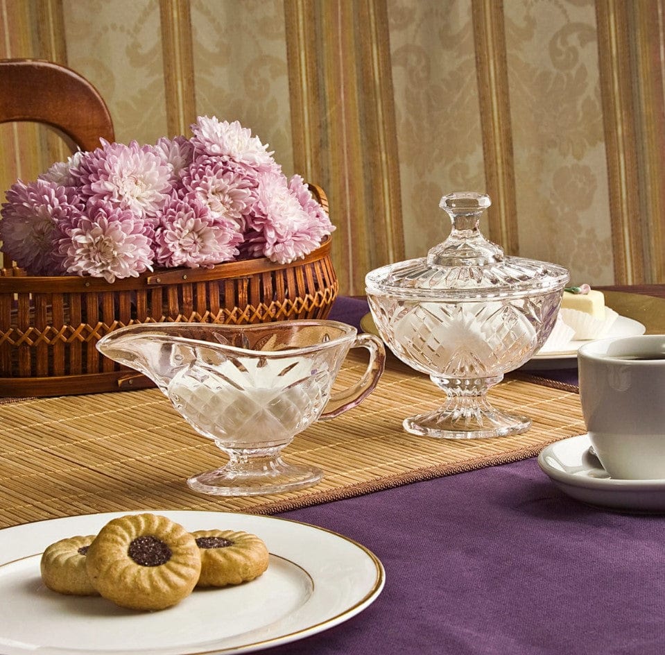 Local Kiwi Deals Kitchen & Dining L'UMORE Dublin Crystal Sugar & Creamer Set