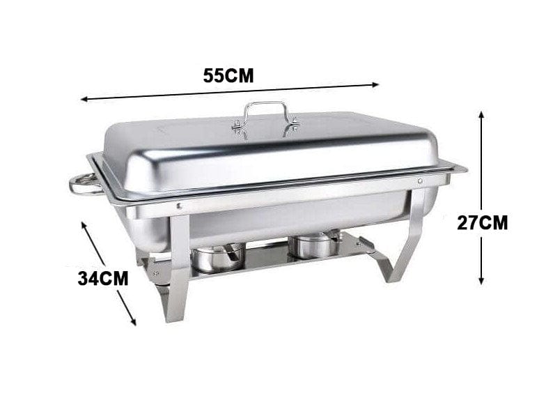 Local Kiwi Deals KITCHEN ORGANISERS CHAFING DISH FOOD WARMER STAINLESS STEEL HEAVY GUAGE 9.5L SINGLE & DOUBLE