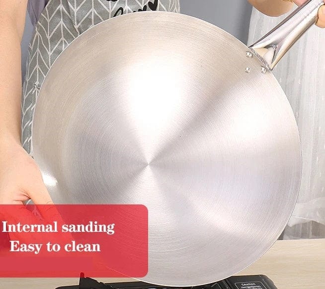 Local Kiwi Deals KITCHEN ORGANISERS Iron Wok No Coating Chinese Frying Pan