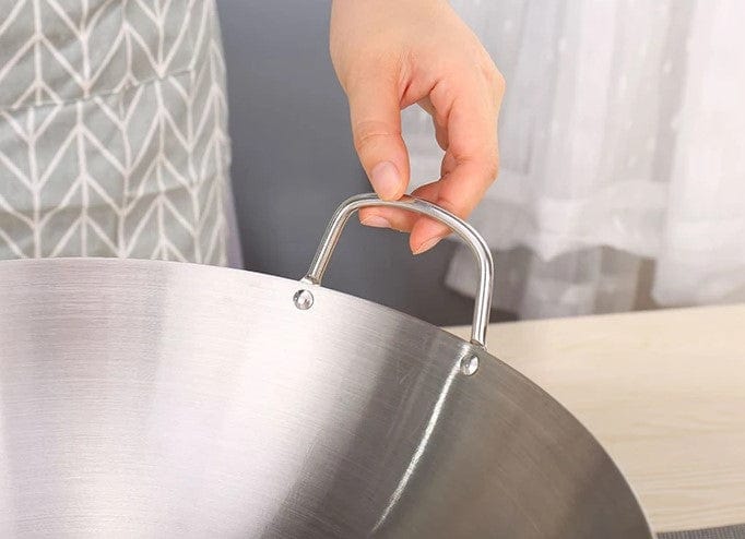 Local Kiwi Deals KITCHEN ORGANISERS Iron Wok No Coating Chinese Frying Pan