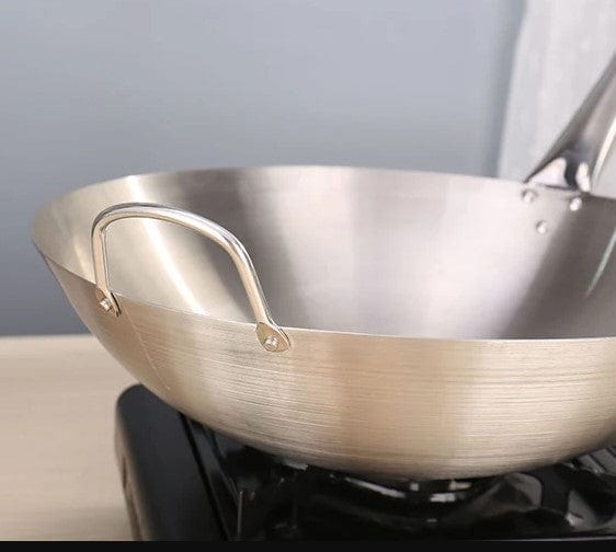 Local Kiwi Deals KITCHEN ORGANISERS Iron Wok No Coating Chinese Frying Pan