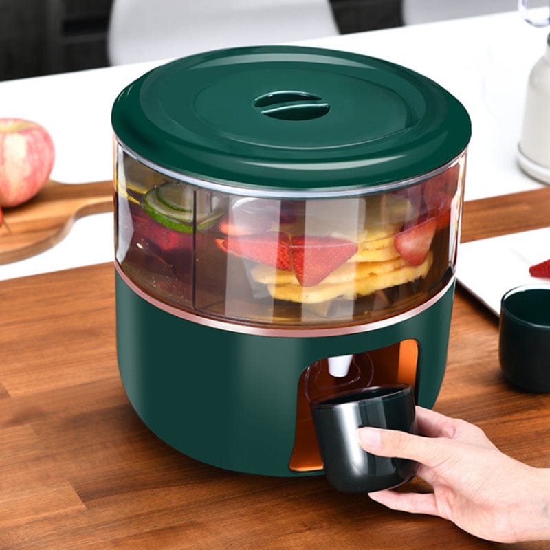 Local Kiwi Deals Kitchen Organizers Three-Compartments Rotating Drink Dispencer - Green