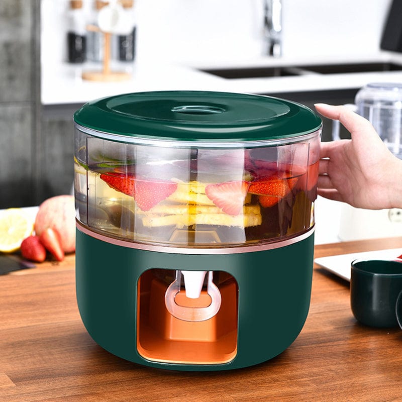 Local Kiwi Deals Kitchen Organizers Three-Compartments Rotating Drink Dispencer - Green