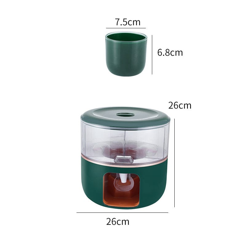 Local Kiwi Deals Kitchen Organizers Three-Compartments Rotating Drink Dispencer - Green