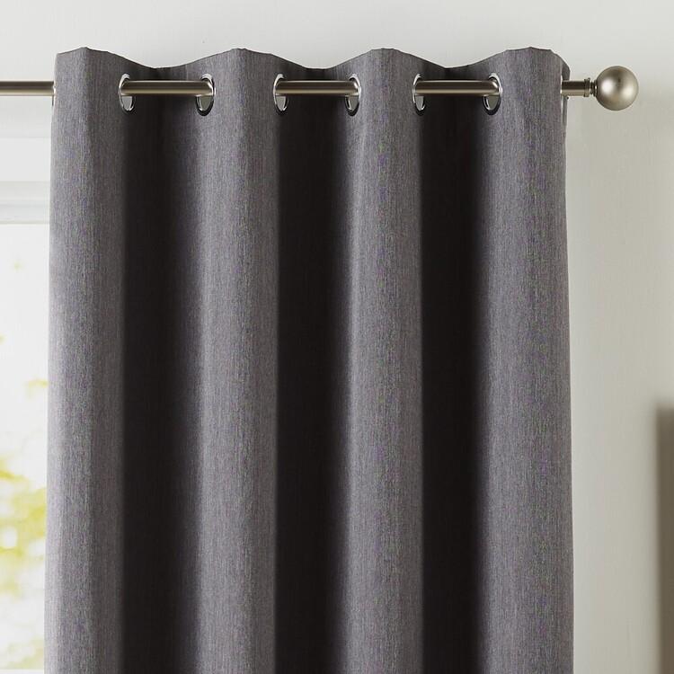 Local Kiwi Deals Mix Items Brampton House Monte Carlo Single Blockout Eyelet Curtain Charcoal 135 x 223 cm