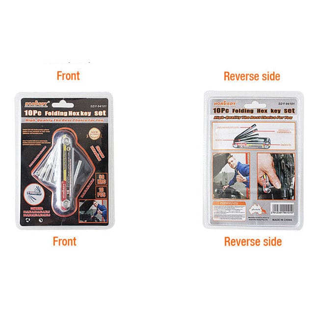 Local Kiwi Deals Tools HORUSDY 10 PC Heavy Duty Folding Portable Hex Key Set