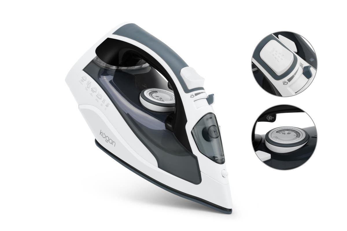 Kogan 2400W DuoGlide Cordless and Corded Steam Iron The Budget Warehouse