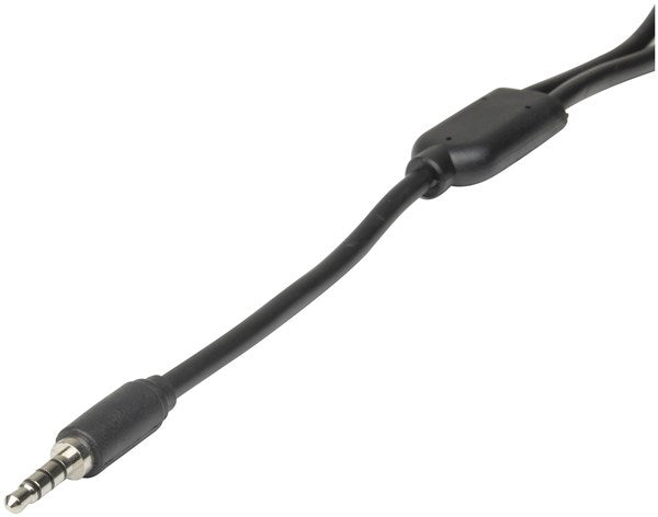 Digitech Socket Cable 3.5mm 4 Pole Plug to 2 x 3.5mm - 250mm WA7020