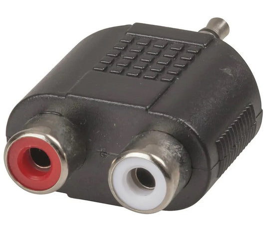 3.5mm Stereo Plug to 2 RCA Sockets Adaptor PA3580