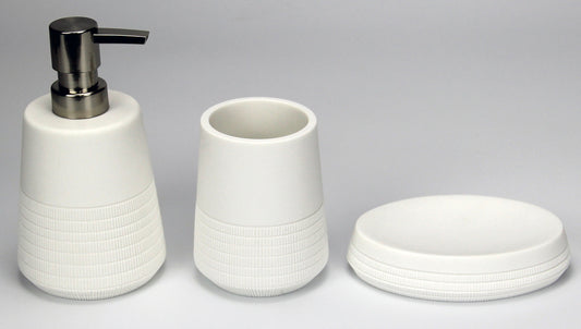 Bubble: Bathroom 3-Piece Set - White Stone (RYX6101-WS)
