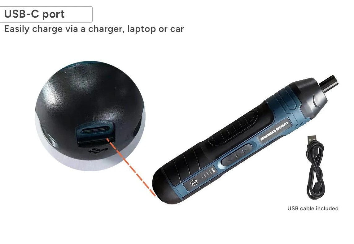 40 Piece 3.6V Cordless Electric Screwdriver Set