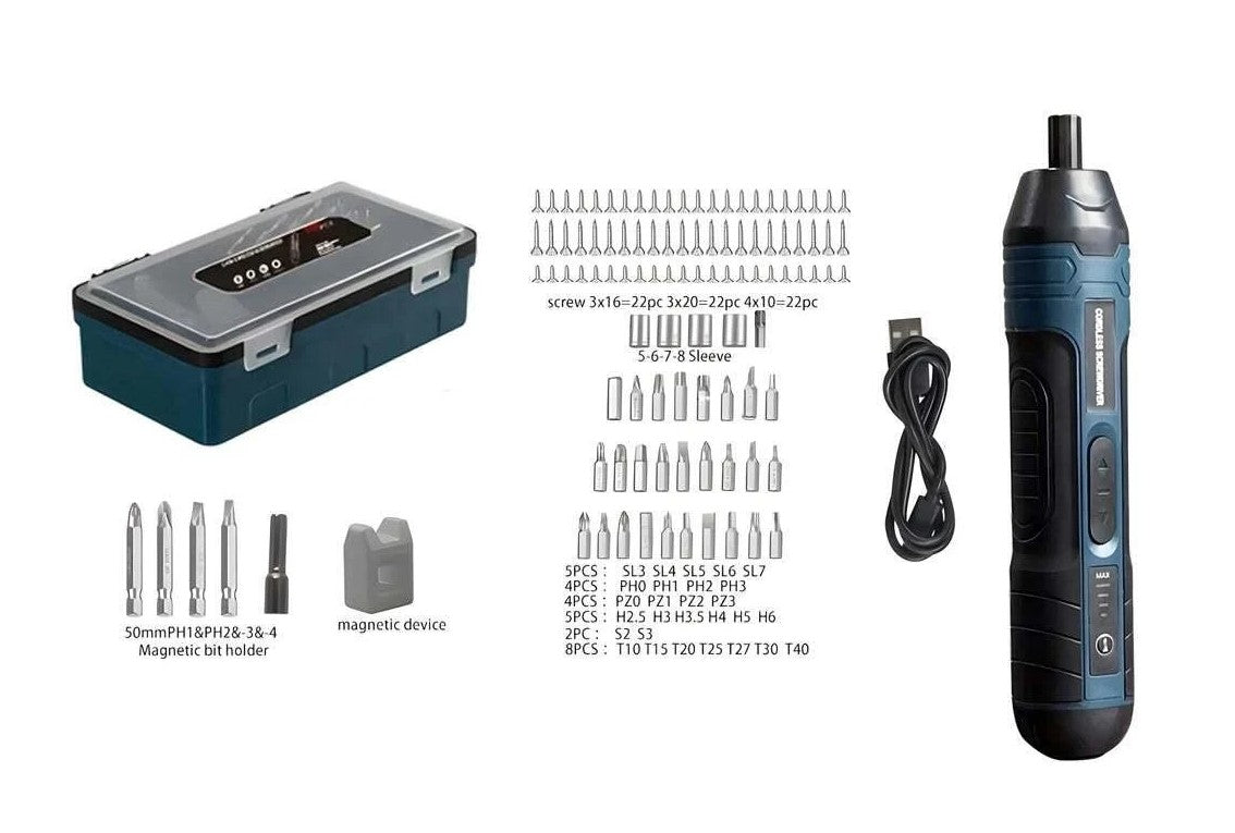 40 Piece 3.6V Cordless Electric Screwdriver Set