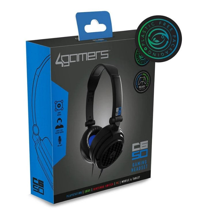 4Gamers C6-50 Wired Gaming Headset (Black & Blue)