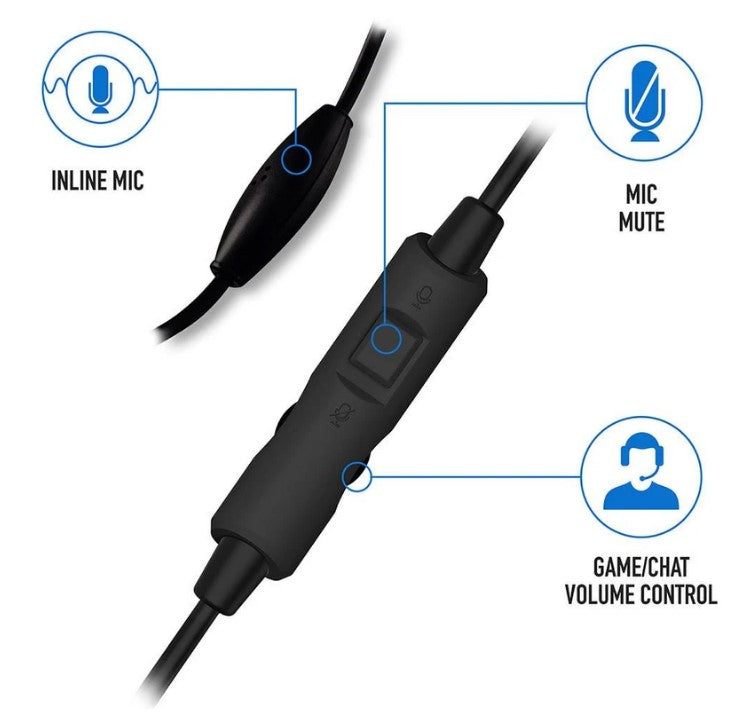 4Gamers C6-50 Wired Gaming Headset (Black & Blue)