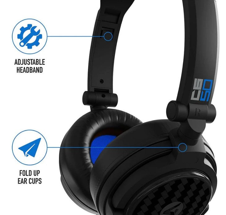 4Gamers C6-50 Wired Gaming Headset (Black & Blue)