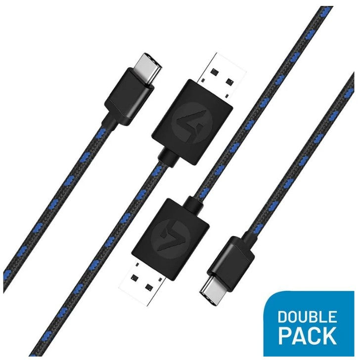 4Gamers PS5 Play & Charge Cable Twin Pack (3m)