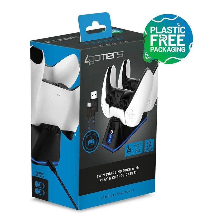 4Gamers PS5 SP-C100V Twin Charging Dock (Black)