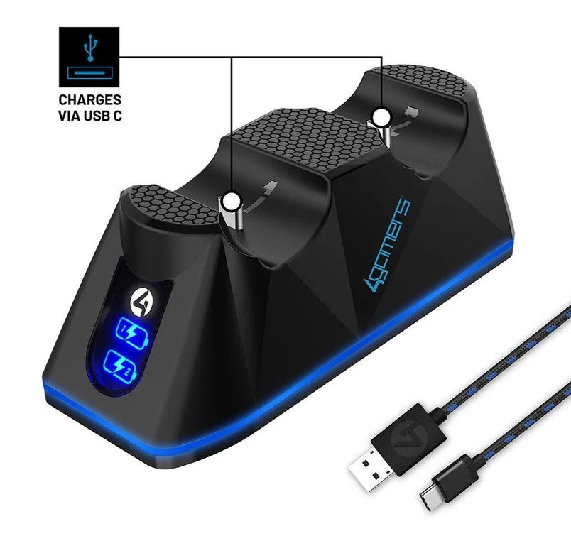4Gamers PS5 SP-C100V Twin Charging Dock (Black)
