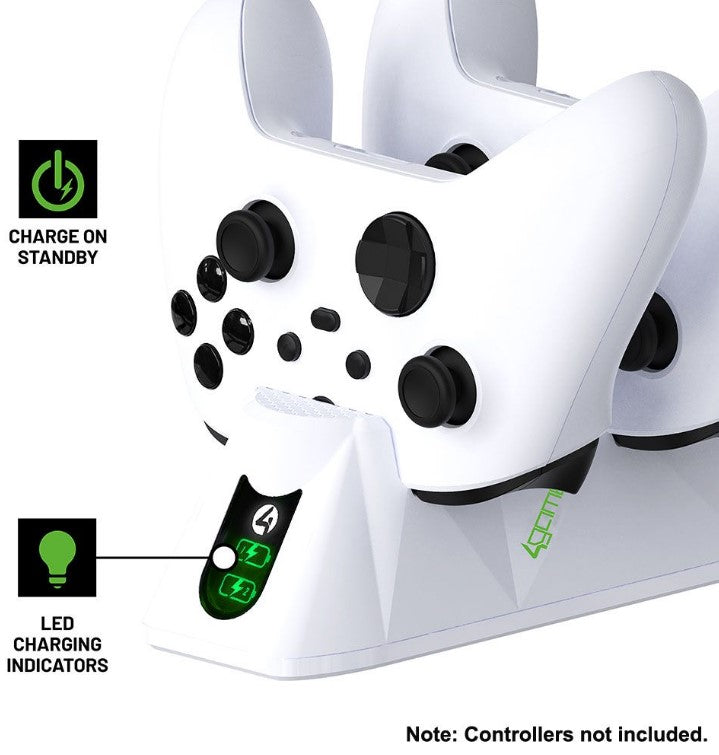 4Gamers Xbox SX-C100 Twin Charging Dock (White)