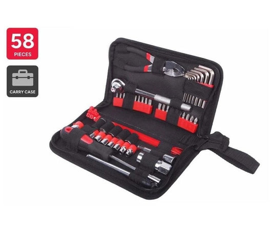 58 Piece Portable Automotive Mechanic Tool Kit