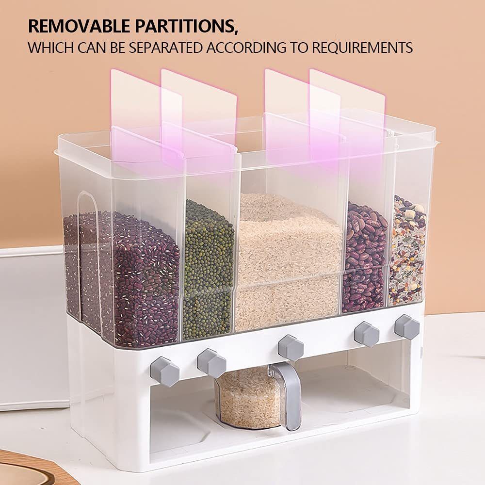5 Grid Grain Storage Dispenser (15KG) PICK UP ONLY