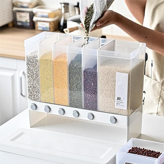 6 Grid Grain Storage Dispenser (10Kg) PICK UP ONLY