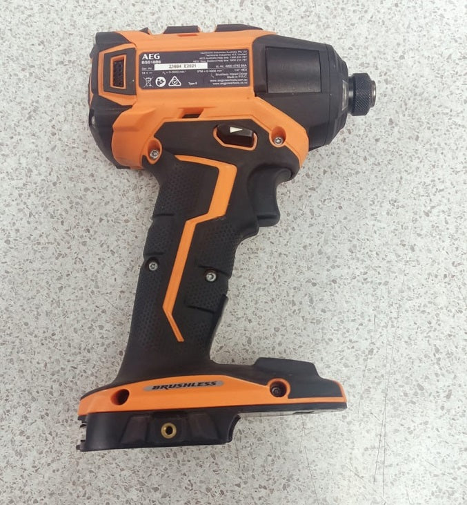 AEG FUSION 18V Brushless 3 Speed Impact Driver - Skin Only BSS18B6 (USED)