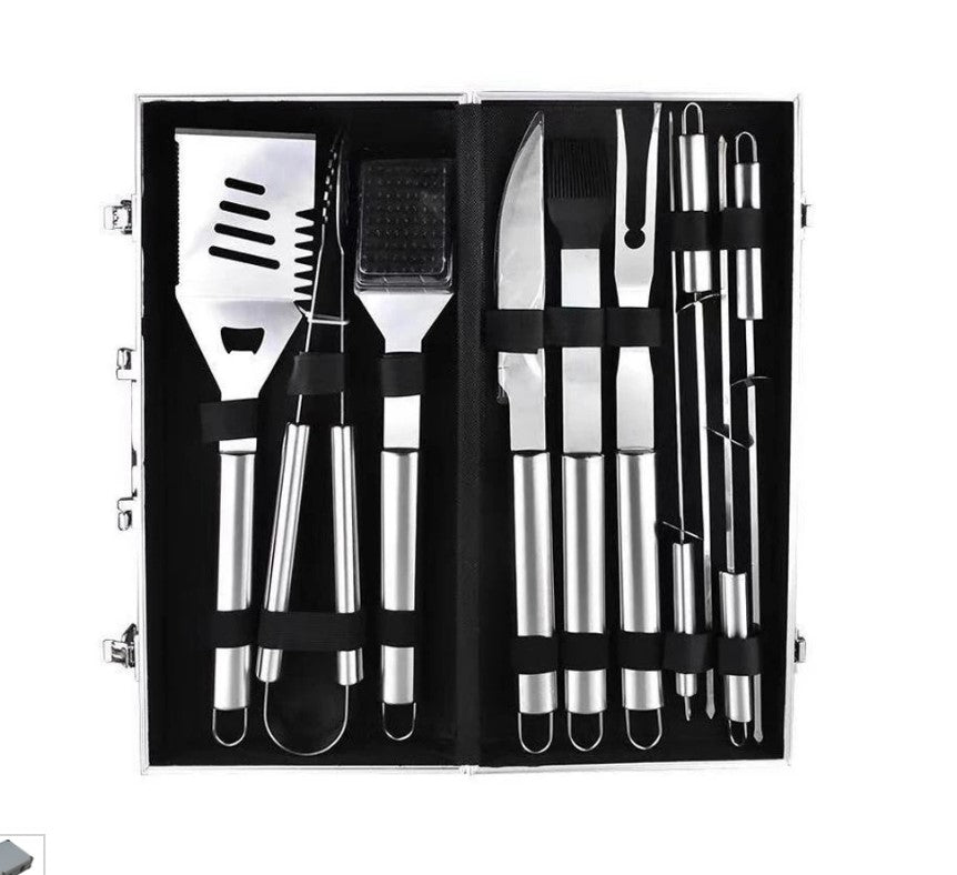 BBQ Grill Tool Set 10-Piece With Aluminium Carry Case