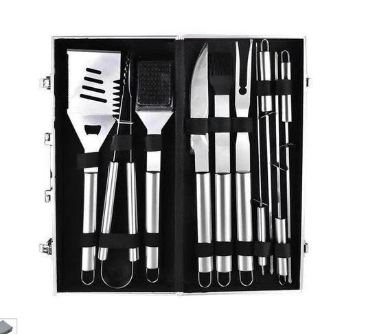 BBQ Grill Tool Set 10-Piece With Aluminium Carry Case