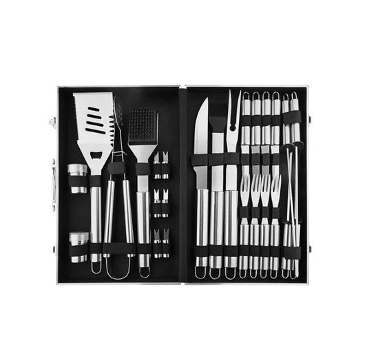 BBQ Grill Tool Set - 26-Piece With Aluminium Carry Case