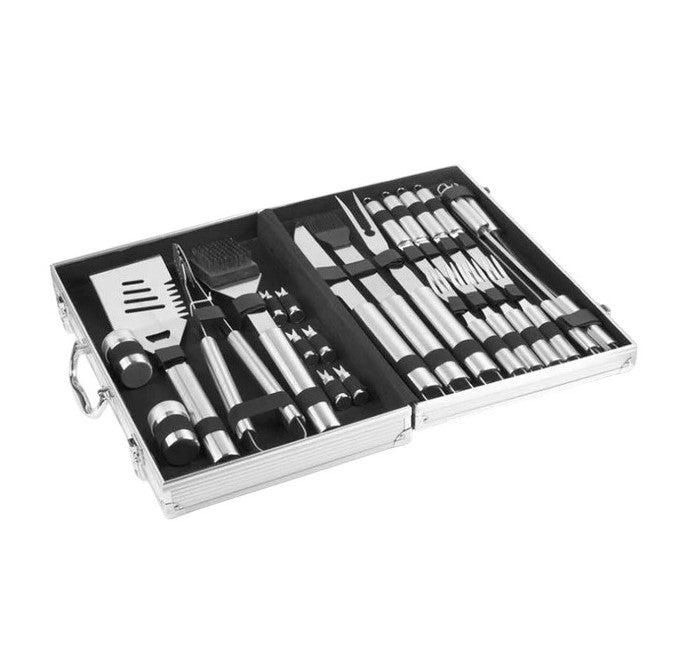 BBQ Grill Tool Set - 26-Piece With Aluminium Carry Case