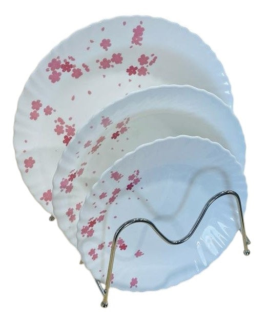 BESTWAY PRANAV OPAL DINNERWARE 18PCS SET - PINK