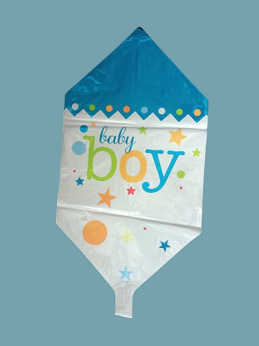 Baby Boy Foil Balloon 60 x 32cm - 5pk