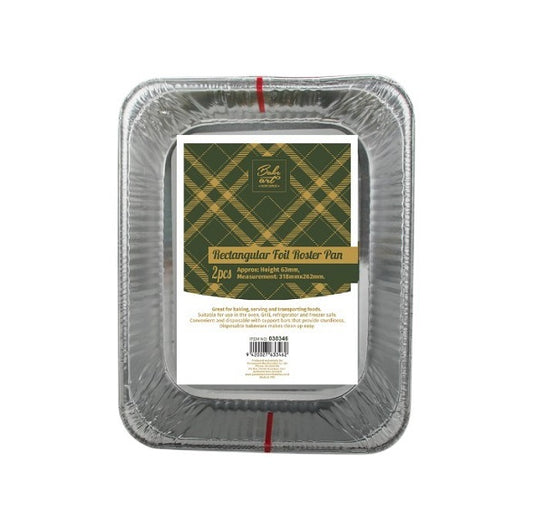 BakeArt Rectangular Foil Roaster Pan 2pk (PICKUP ONLY)
