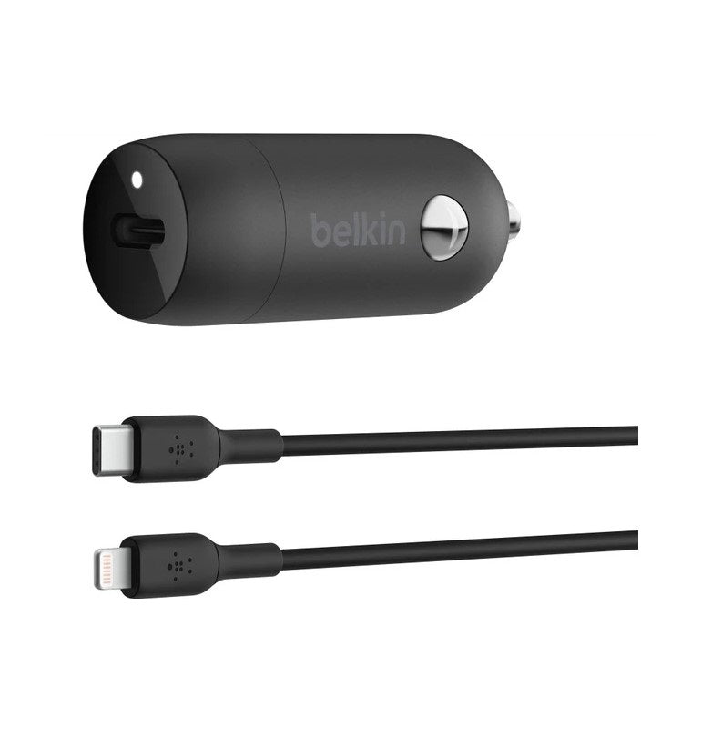Belkin BoostCharge 30W USB-C Car Charger + USB-C to Lightning cable