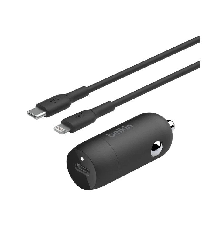 Belkin BoostCharge 30W USB-C Car Charger + USB-C to Lightning cable