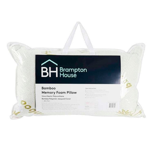 Brampton House Bamboo Memory Foam Pillow White