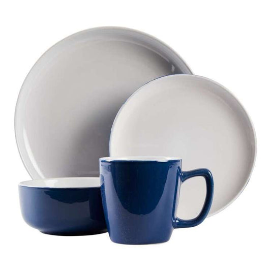 Brampton House Duo 16 Piece Dinner Set Classic Blue